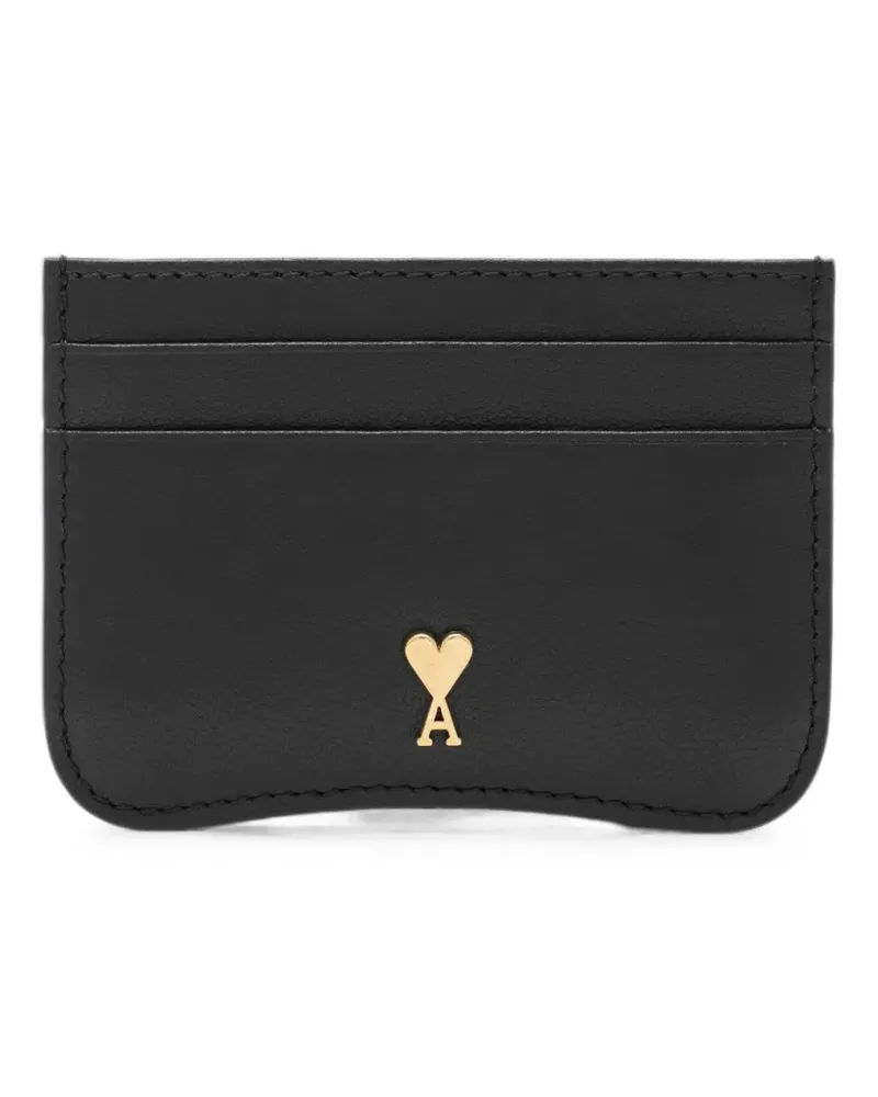 AMI Paris Ami de Coeur leather card holder - Schwarz Schwarz