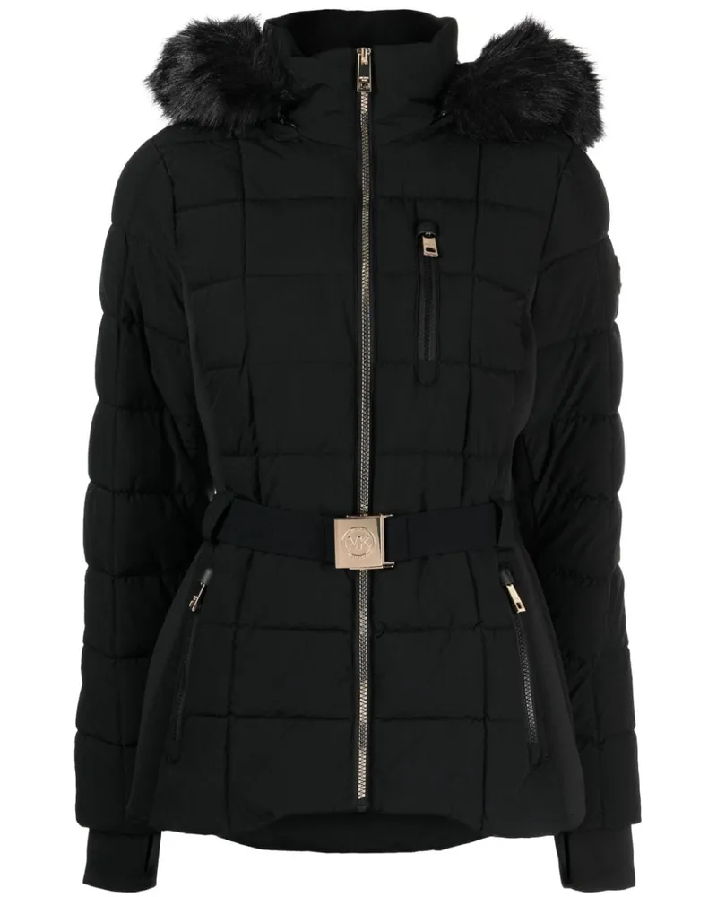 Michael Kors Steppmantel mit Gürtel - Schwarz Schwarz