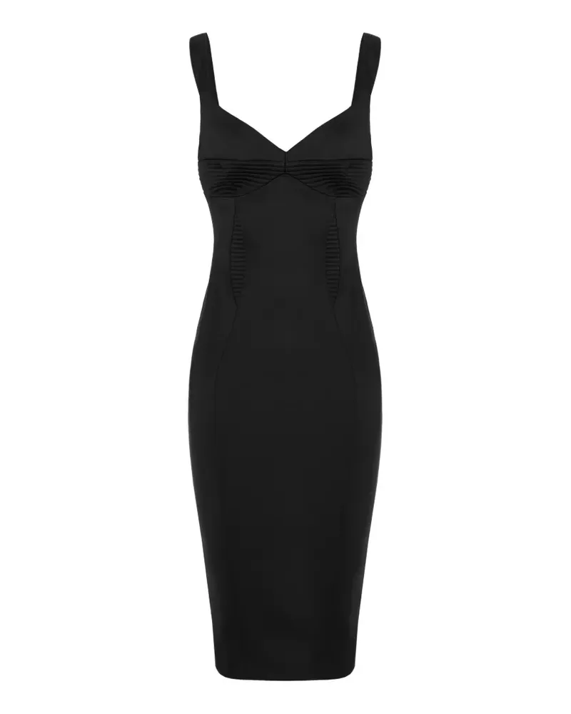 Murmur Haze Midikleid - Schwarz Schwarz
