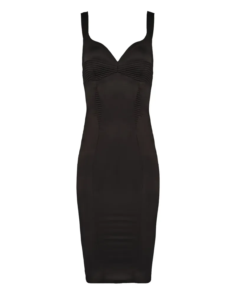 Murmur Haze Midikleid - Schwarz Schwarz