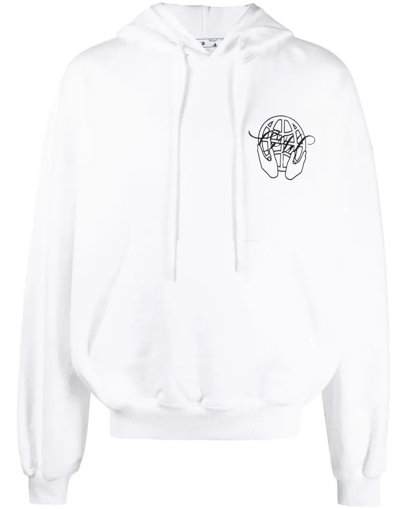 OFF-WHITE Hoodie mit Hand Arrows-Motiv - Weiß Weiß
