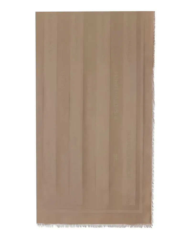 Elisabetta Franchi logo-pattern scarf - Braun Braun