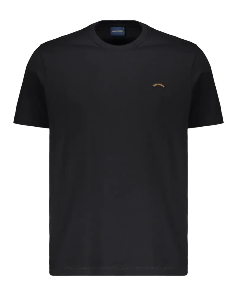 Paul & Shark logo-patch crew-neck T-shirt - Schwarz Schwarz