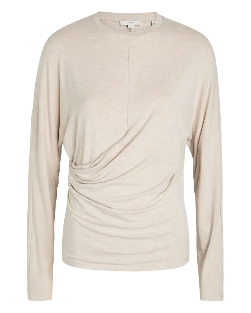 Vince draped long-slevee T-shirt - Nude Nude