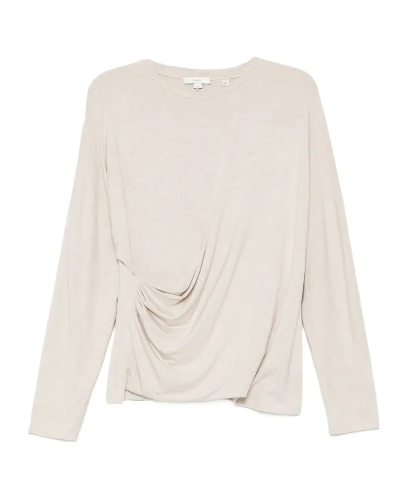 Vince Drapiertes Langarmshirt - Nude Nude