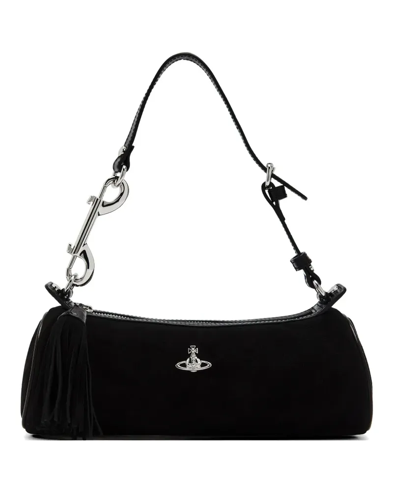 Vivienne Westwood Cindy logo-detail suede bag - Schwarz Schwarz