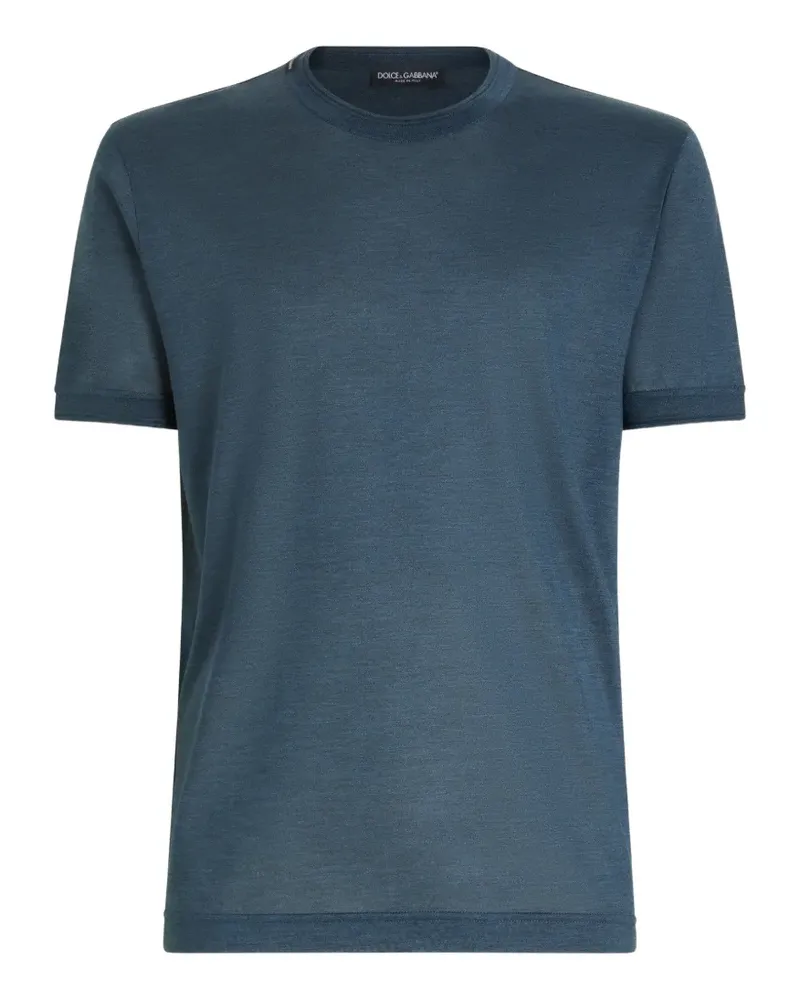Dolce & Gabbana silk jersey T-shirt - Blau Blau