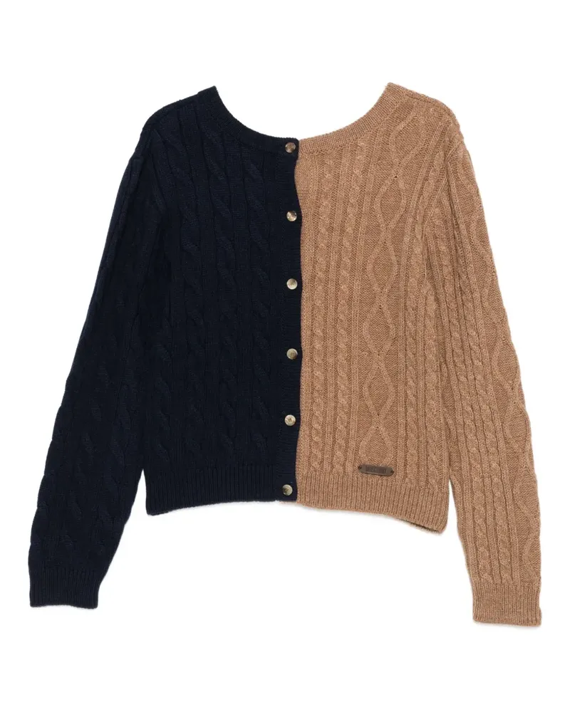 Moschino Cardigan mit Zopfmuster - Braun Braun
