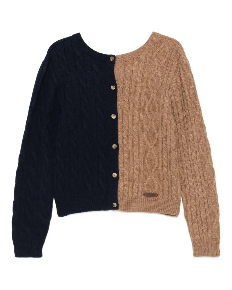 Moschino Cardigan mit Zopfmuster - Braun Braun