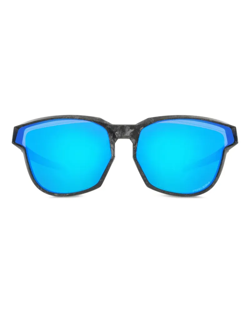 Oakley Verspiegelte Sonnenbrille mit geometrischem Gestell - Schwarz Schwarz