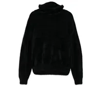 Fluffy Ears Balaclava Pullover - Schwarz