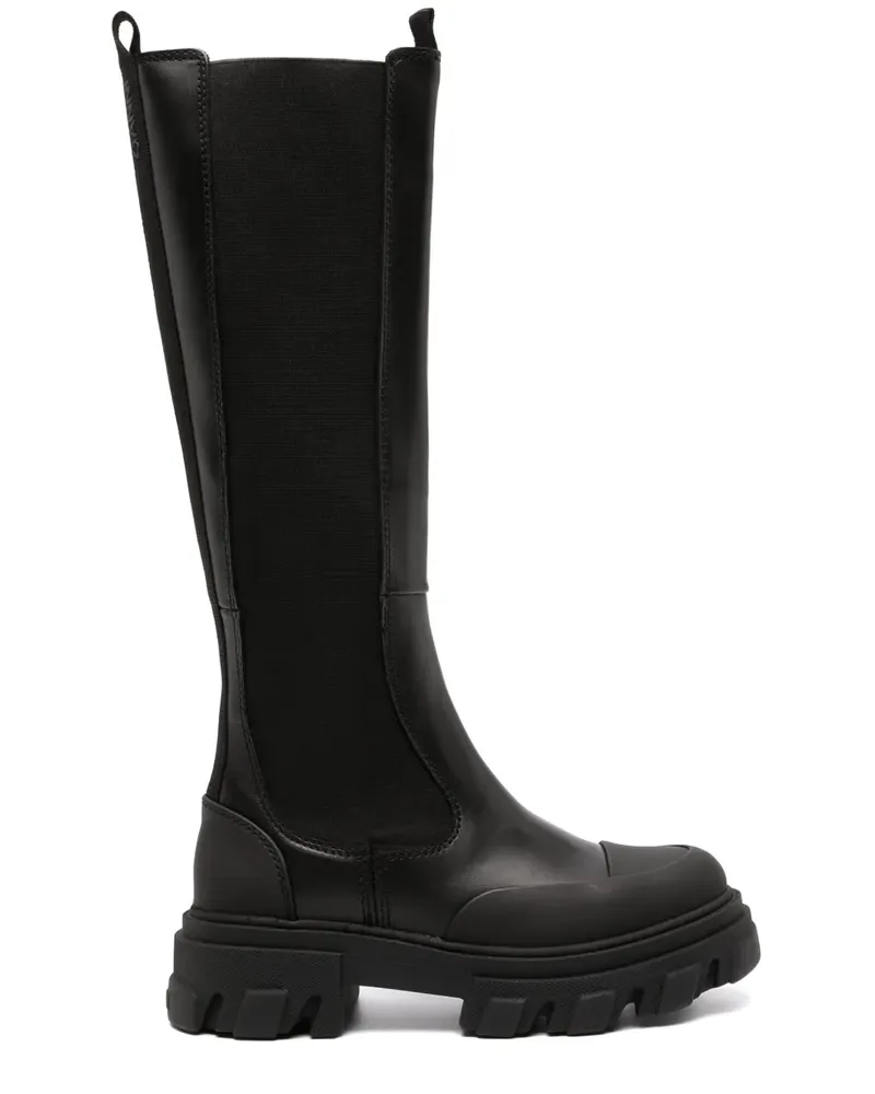 Ganni Kniehohe Stiefel - Schwarz Schwarz