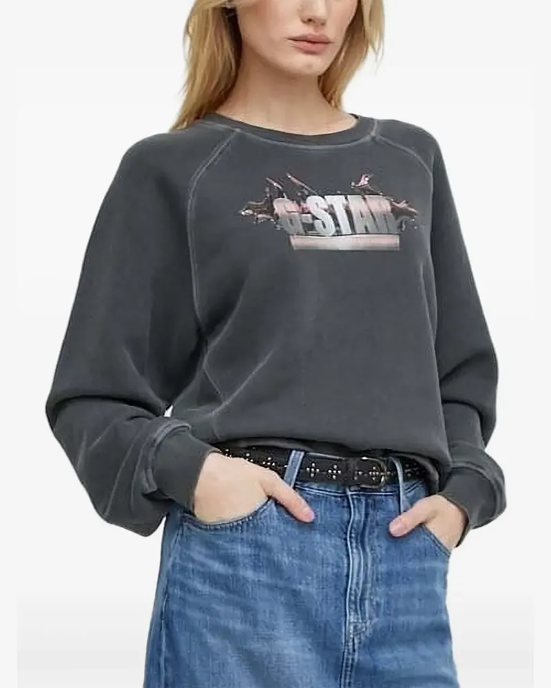 G-STAR RAW Sweatshirt mit Logo - Grau Grau