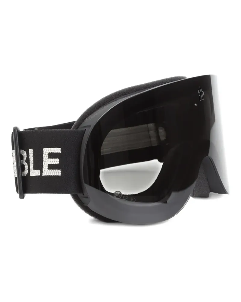 Moncler logo-print ski goggles - Schwarz Schwarz