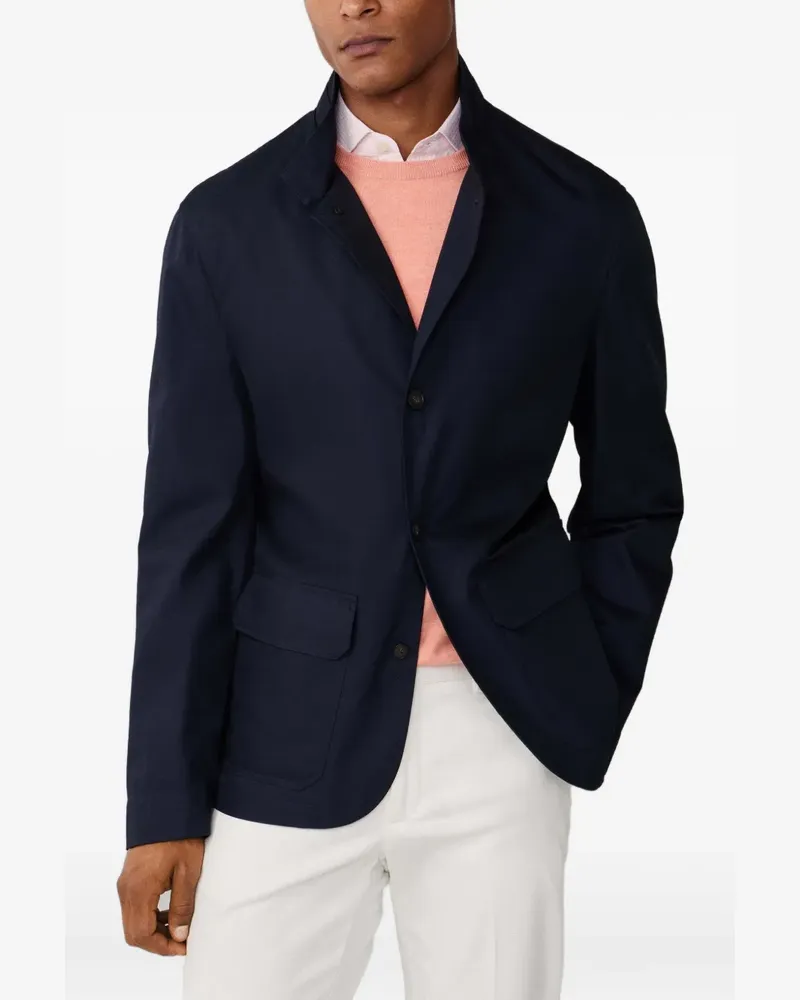 Hackett Wasserabweisendes Sakko mit Stehkragen - Blau Blau