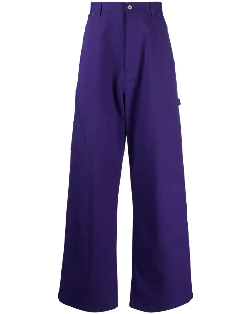 OFF-WHITE Wave Off Wide-Leg-Hose - Blau Blau