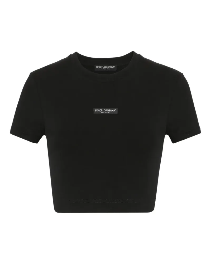 Dolce & Gabbana Jersey-T-Shirt mit Logo - Schwarz Schwarz