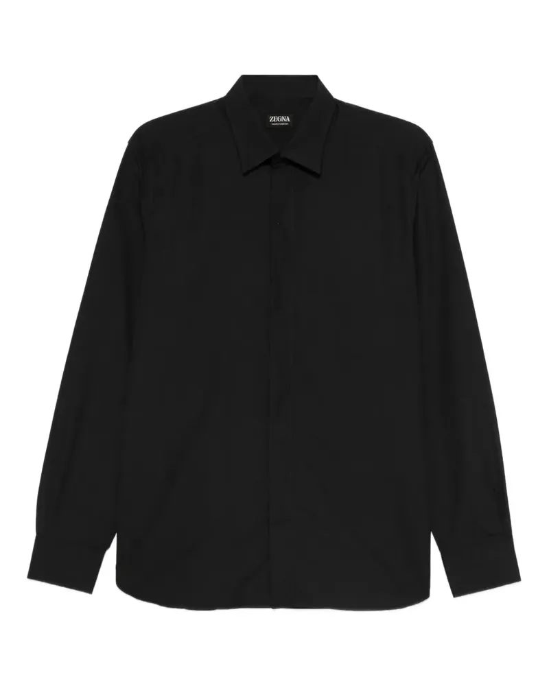 Ermenegildo Zegna Klassisches Hemd - Schwarz Schwarz