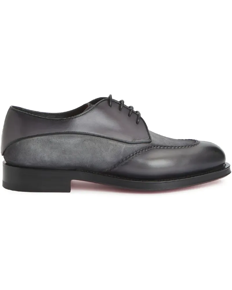 Santoni Colin Derby-Schuhe mit Wildledereinsätzen - Grau Grau