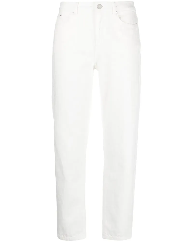 Karl Lagerfeld Gerade High-Waist-Jeans - Weiß Weiß