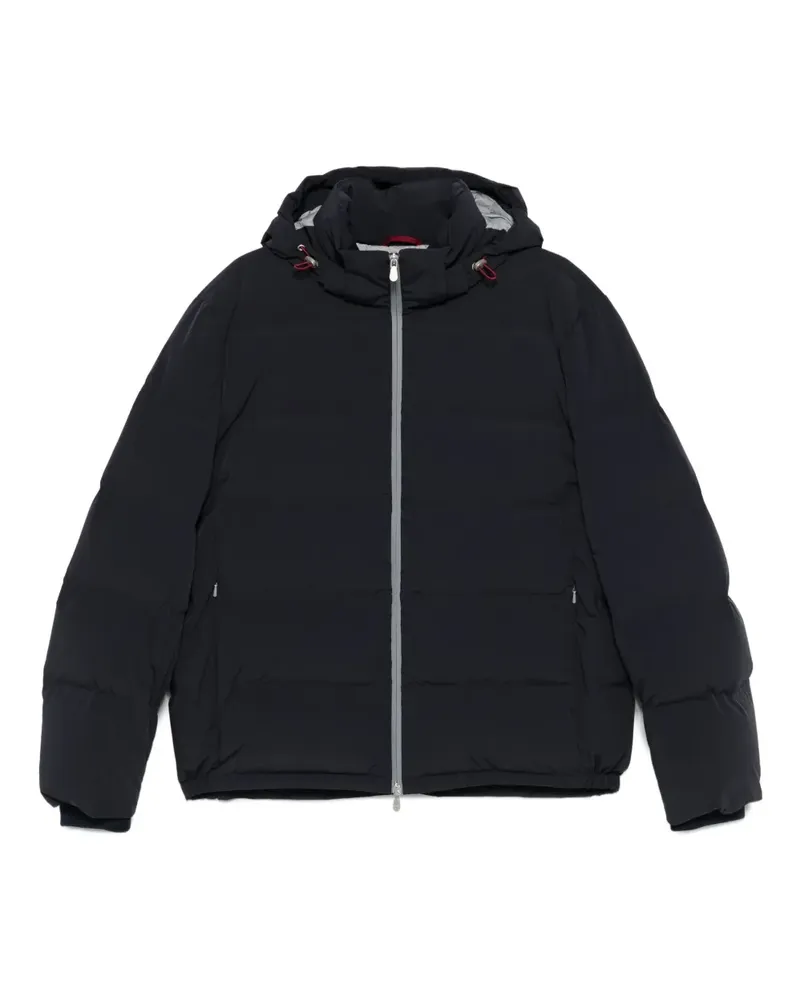 Brunello Cucinelli Gesteppte Kapuzenjacke - Blau Blau