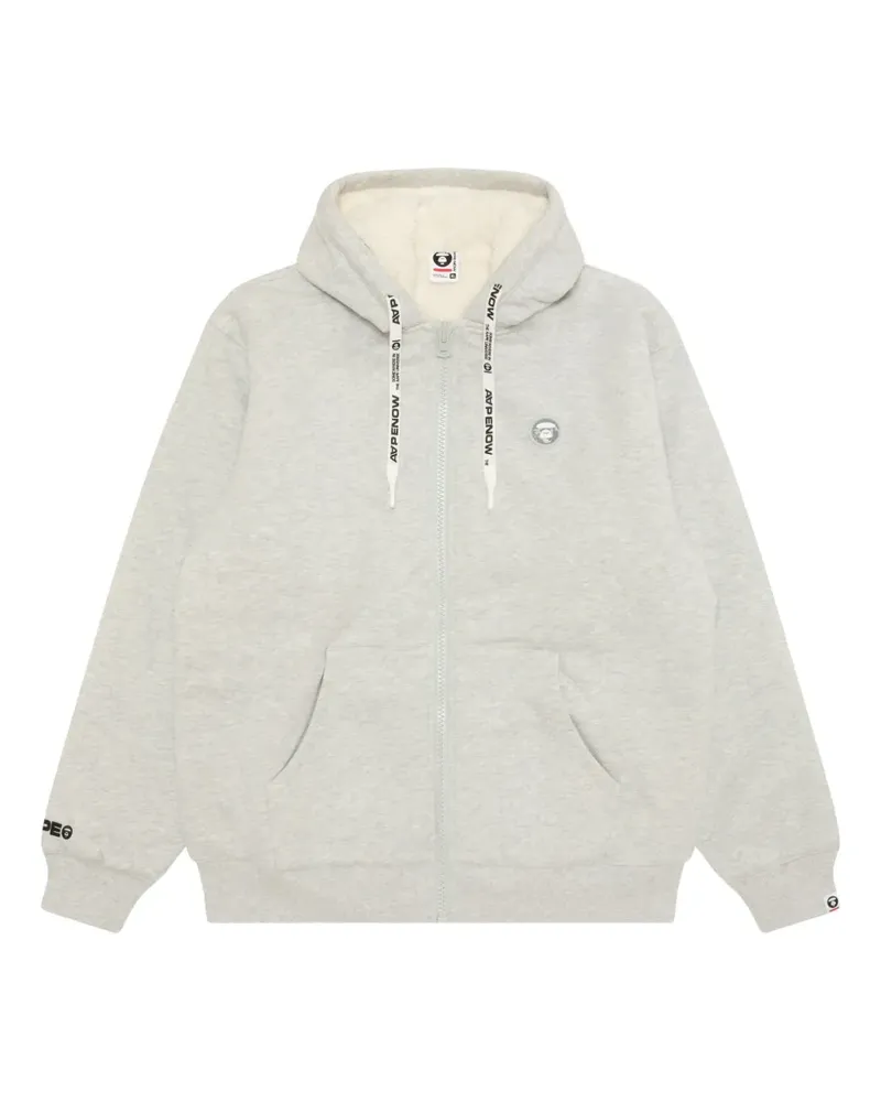BAPE Hoodie mit Logo-Applikation - Grau Grau