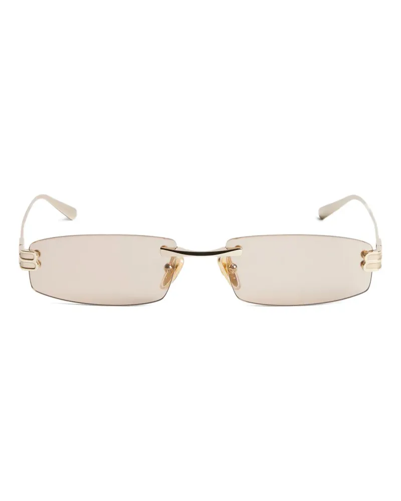 Balenciaga Gossip S rectangle-frame sunglasses - Gold Gold