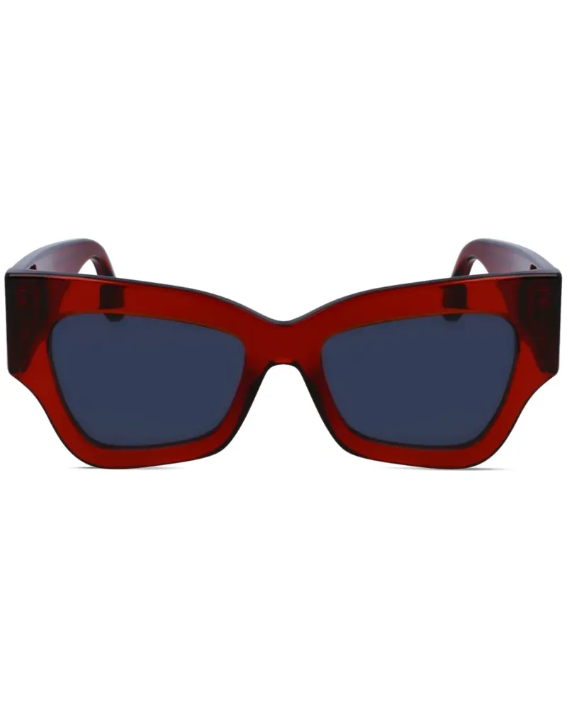 Victoria Beckham Sonnenbrille mit eckigem Gestell - Rot Rot