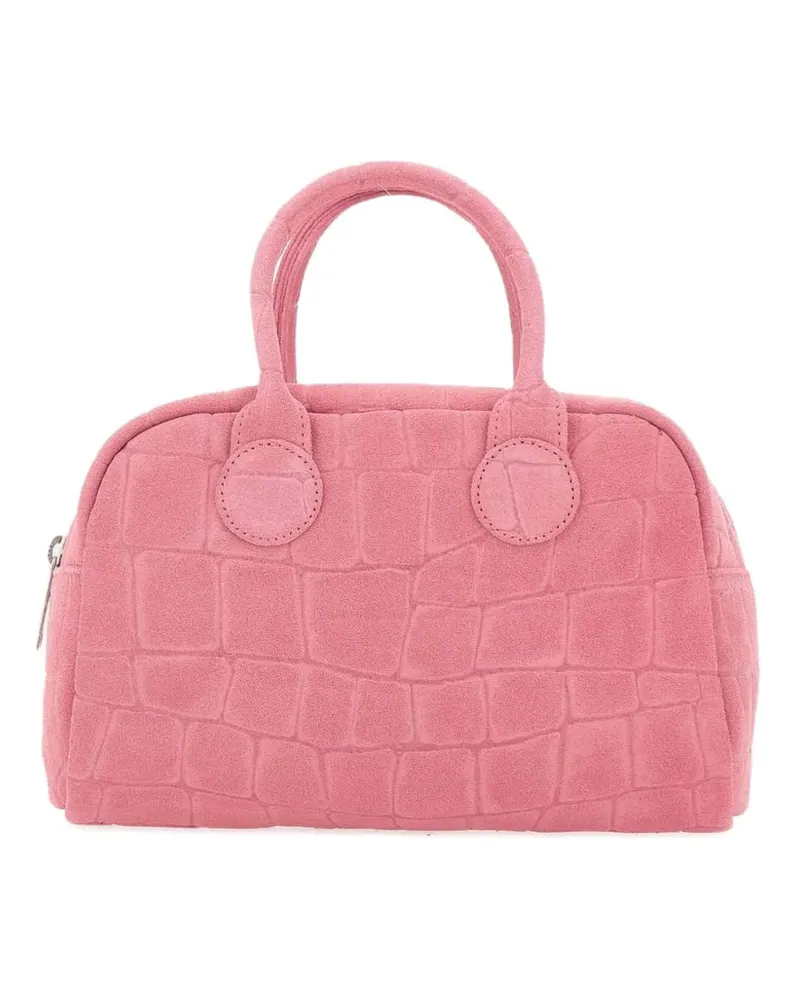 Marge Sherwood Soft Bowling crocodile-effect tote bag - Rosa Rosa