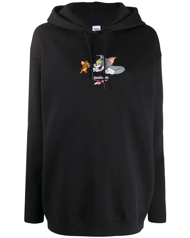 Reebok Tom and Jerry' Kapuzenpullover - Schwarz Schwarz