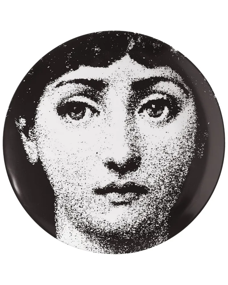 Fornasetti Tema e Variazioni N.75 Wandteller - Schwarz Schwarz