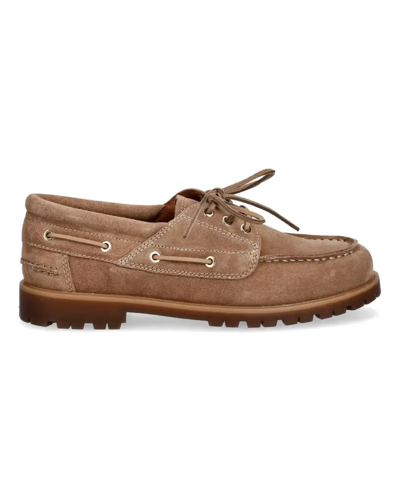 Vagabond Joslyn lace-up lug-sole loafers - Nude Nude