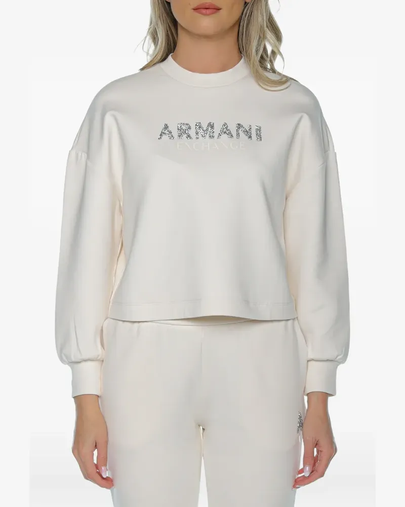 Armani Exchange logo-embellished sweatshirt - Weiß Weiß