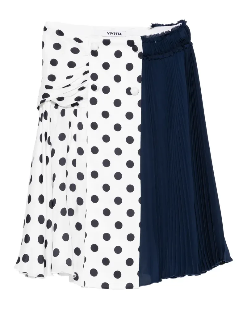 Vivetta polka dot pleated midi skirt - Weiß Weiß