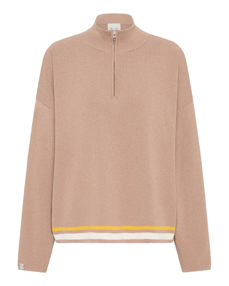 The Upside Veneto Carter Pullover mit kurzem Reißverschluss - Nude Nude