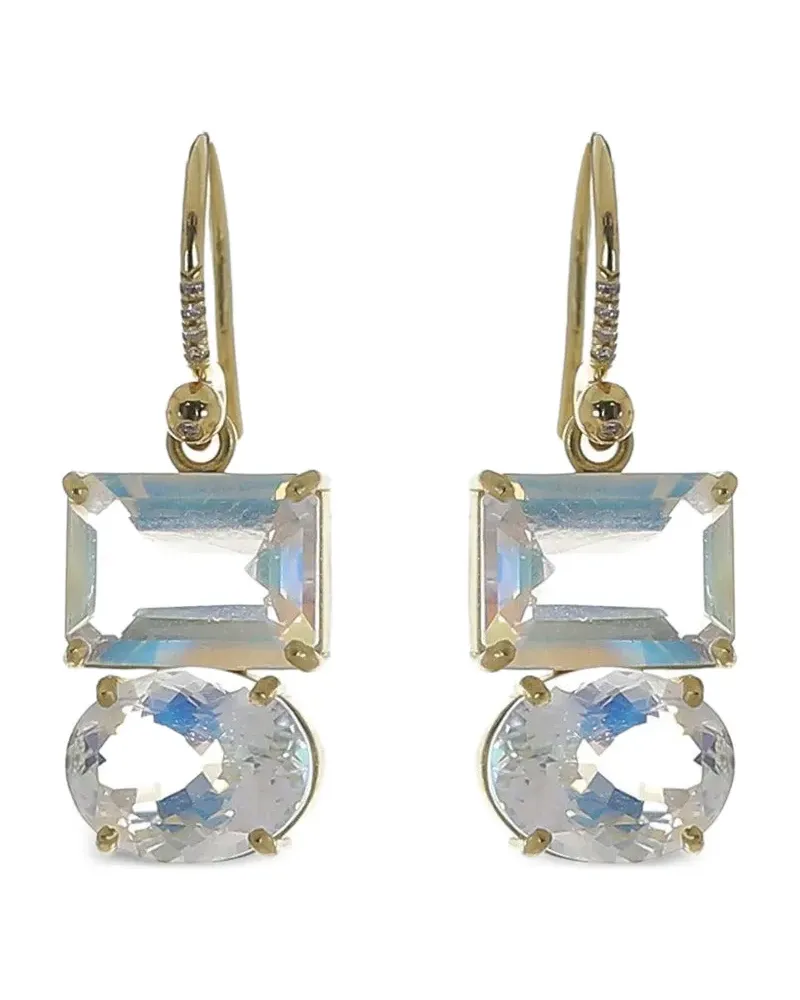 Irene Neuwirth Gemmy Gem Ohrringe mit Diamant und Mondstein - Gold Gold