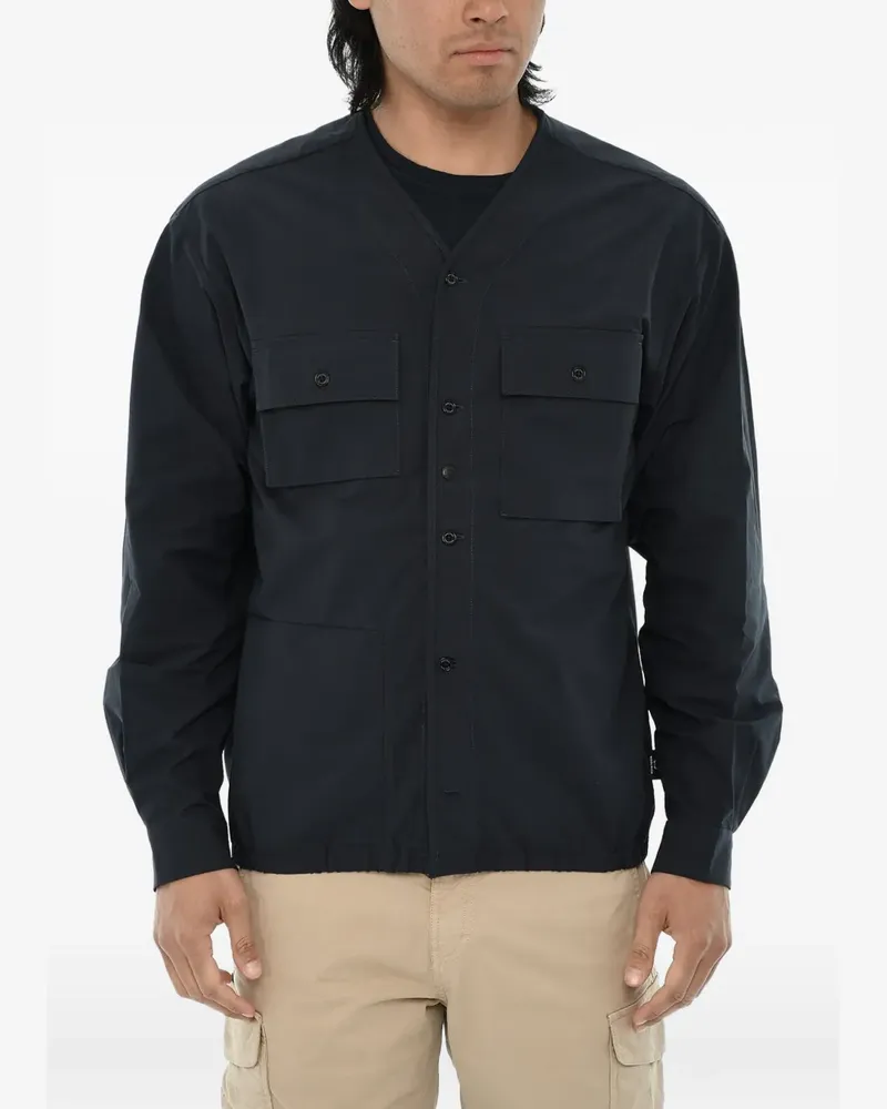 Woolrich V-neck button-up jacket - Blau Blau