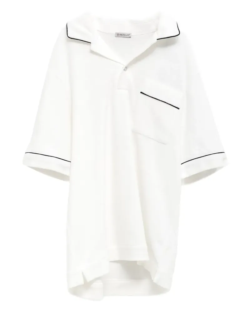 Moncler Poloshirt mit Paspelierung - Weiß Weiß