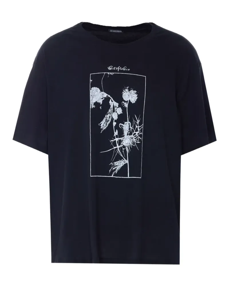 Ann Demeulemeester floral-print T-shirt - Schwarz Schwarz