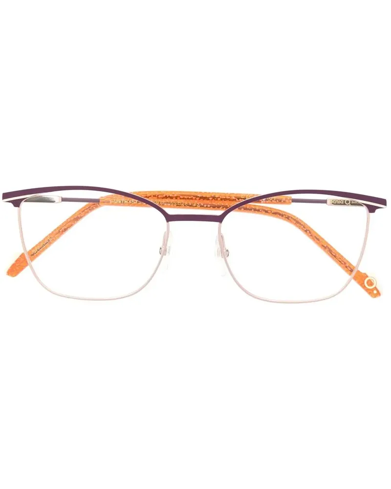 Etnia Barcelona Eckige Amethyst Sonnenbrille - Gold Gold