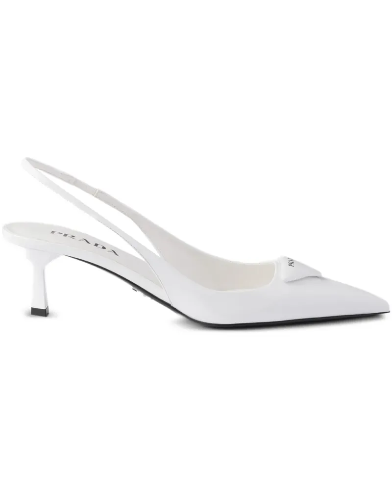 Prada Pumps mit Logo - Weiß Weiß