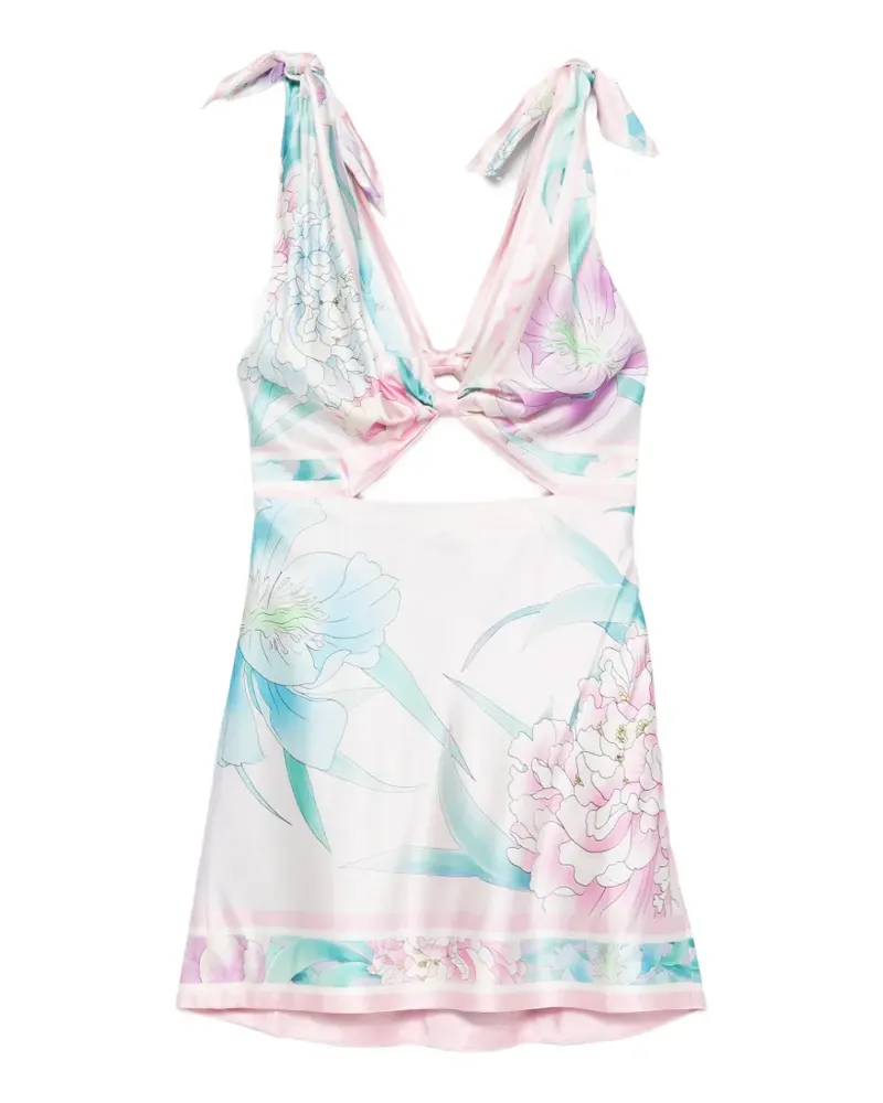 Retrofête Icelyn floral-print mini dress - Weiß Weiß