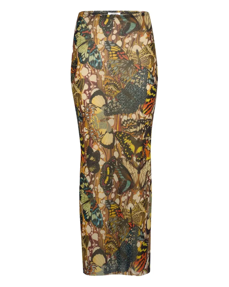 Jean Paul Gaultier Maxirock mit Print - Nude Nude