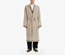 Trenchcoat im Layering-Look mit Gürtel - Nude