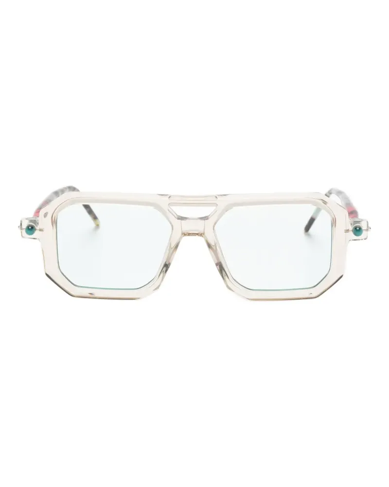 KUBORAUM Sonnenbrille mit geometrischem Gestell - Nude Nude