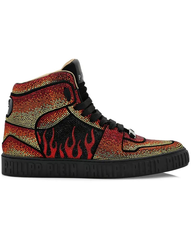 Philipp Plein High-Top-Sneakers mit Kristallen - Schwarz Schwarz