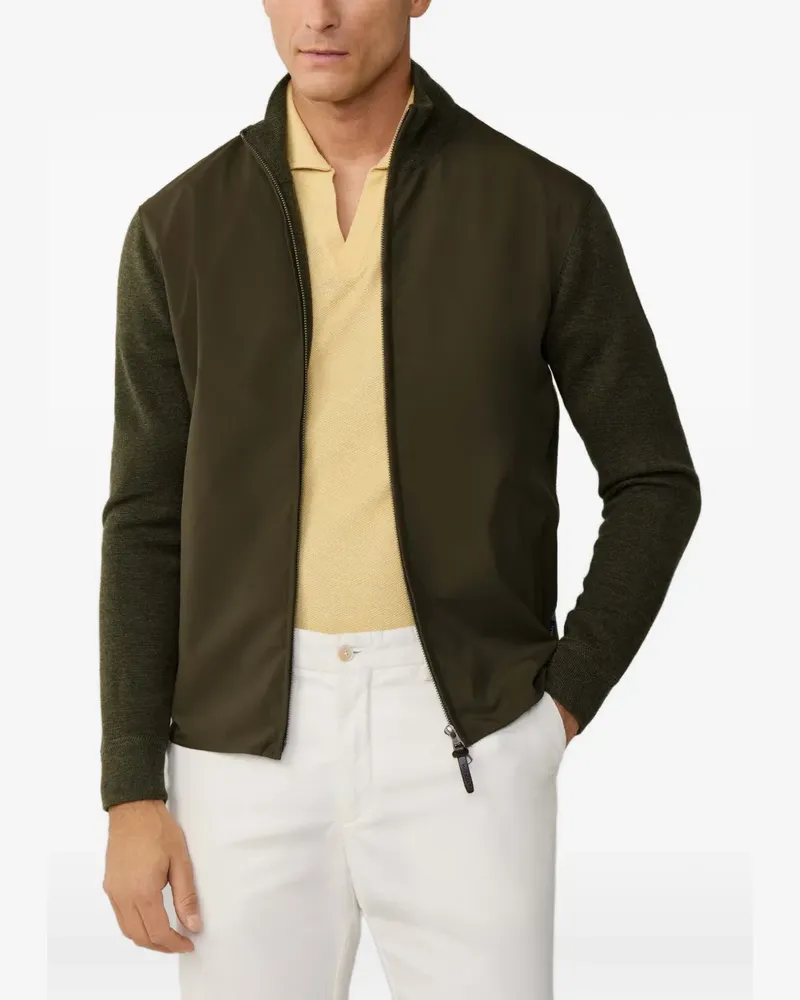 Hackett Hybrid-Jacke mit Milano-Stickerei - Grün Grün