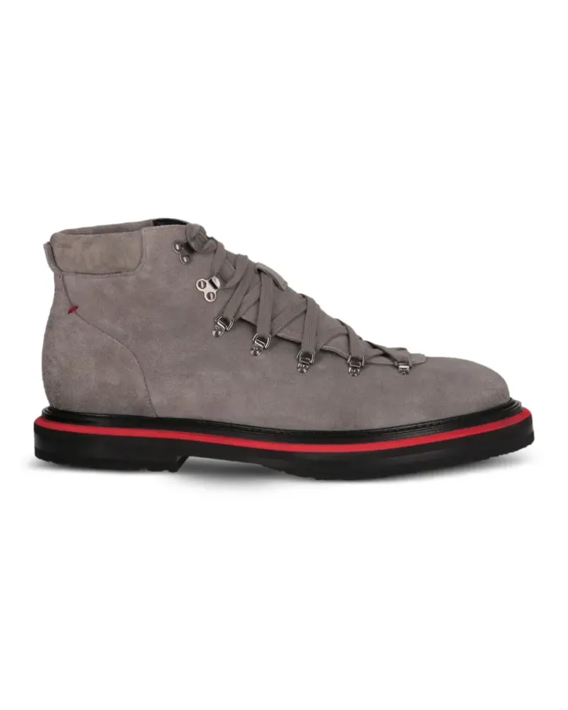 Isaia lace-up suede boots - Grau Grau