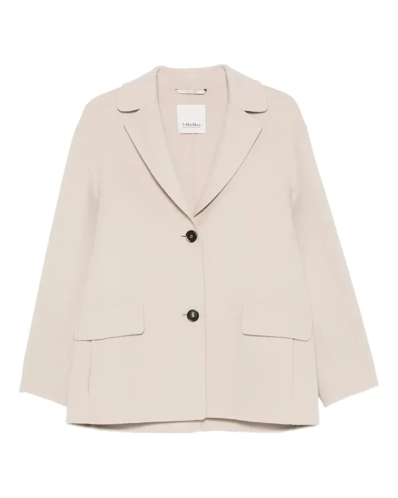 Max Mara Melfi notched-lapel button-fastening coat - Nude Nude