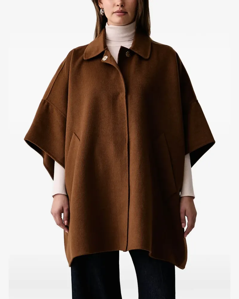 Kaos button-fastening cape coat - Braun Braun